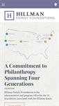 Mobile Screenshot of hillmanfamilyfoundations.org